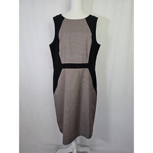 Ann Taylor Sleeveless Sheath Dress Size 14 Multicolored Classic Career Wear